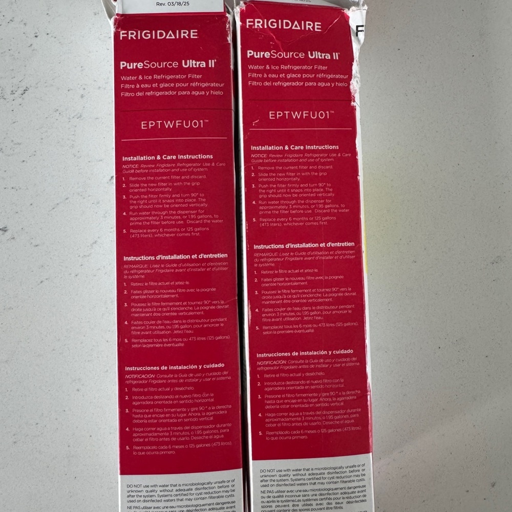 Frigidaire PureSource Ultra II Refrigerator Water  Filters - Red Pack